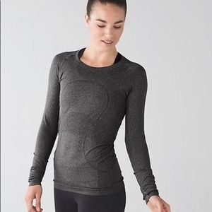 Grey Lululemon Swiftly long sleeve shirt size 10